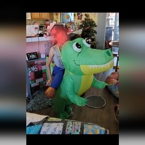 Inflatable Green Alligator Costume Kids